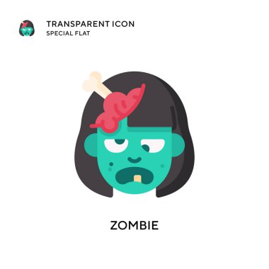 Zombi vektör simgesi. Düz çizim. EPS 10 vektörü.