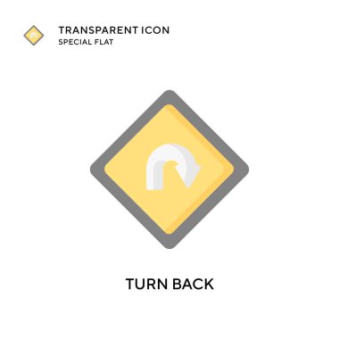 Vektör simgesini geri çevir. Düz çizim. EPS 10 vektörü.