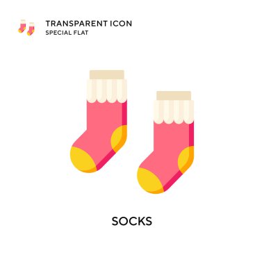 Çorap vektör ikonu. Düz çizim. EPS 10 vektörü.