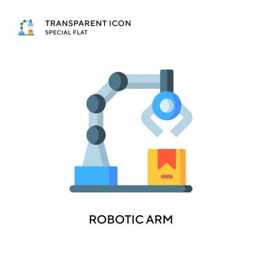 Robot kol vektör simgesi. Düz çizim. EPS 10 vektörü.