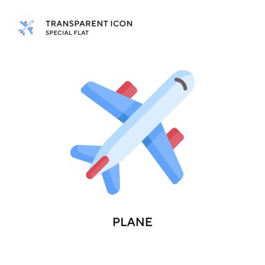 Düzlem vektör simgesi. Düz çizim. EPS 10 vektörü.