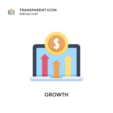 Büyüme vektör simgesi. Düz çizim. EPS 10 vektörü.