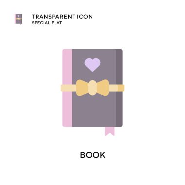 Kitap vektör simgesi. Düz çizim. EPS 10 vektörü.