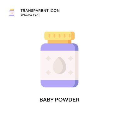 Bebek pudrası vektör simgesi. Düz çizim. EPS 10 vektörü.