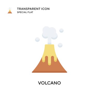 Volkan vektör simgesi. Düz çizim. EPS 10 vektörü.