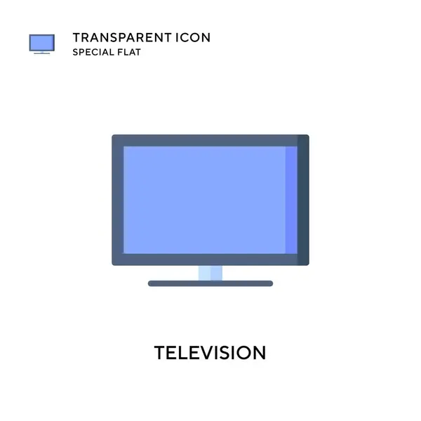 Icône Vectorielle Télévision Illustration Style Plat Vecteur Eps — Image vectorielle