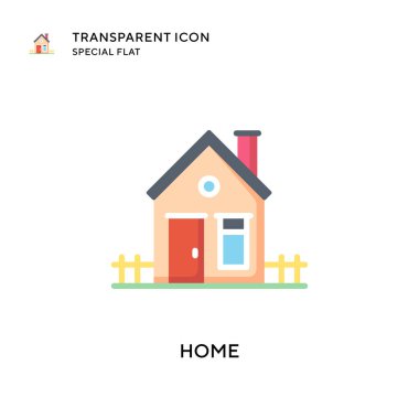 Ev vektör simgesi. Düz çizim. EPS 10 vektörü.