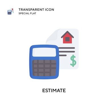 Tahmini vektör simgesi. Düz çizim. EPS 10 vektörü.