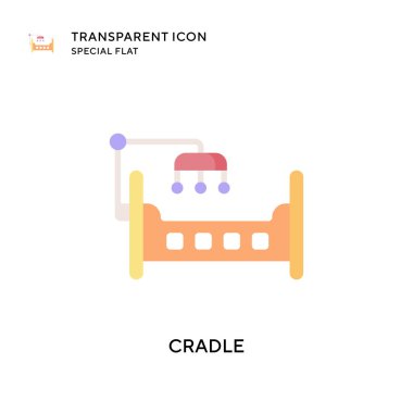 Beşik vektör simgesi. Düz çizim. EPS 10 vektörü.