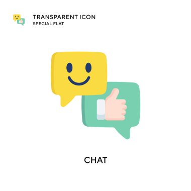 Sohbet vektörü simgesi. Düz çizim. EPS 10 vektörü.