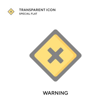 Uyarı vektör simgesi. Düz çizim. EPS 10 vektörü.