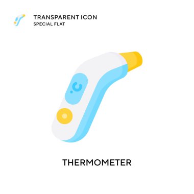 Termometre vektör simgesi. Düz çizim. EPS 10 vektörü.