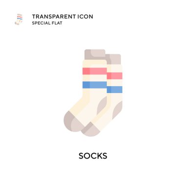 Çorap vektör ikonu. Düz çizim. EPS 10 vektörü.