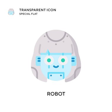 Robot vektör simgesi. Düz çizim. EPS 10 vektörü.