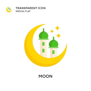 Ay vektör simgesi. Düz çizim. EPS 10 vektörü.