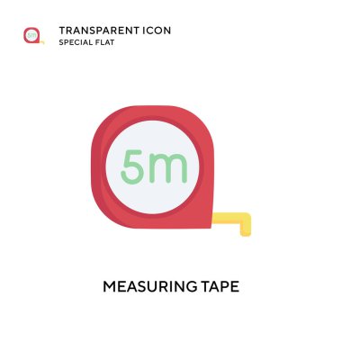 Şerit vektör simgesi ölçülüyor. Düz çizim. EPS 10 vektörü.