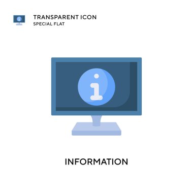Bilgi vektör simgesi. Düz çizim. EPS 10 vektörü.