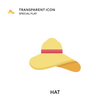 Şapka vektör simgesi. Düz çizim. EPS 10 vektörü.