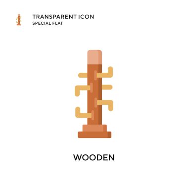 Tahta vektör simgesi. Düz çizim. EPS 10 vektörü.