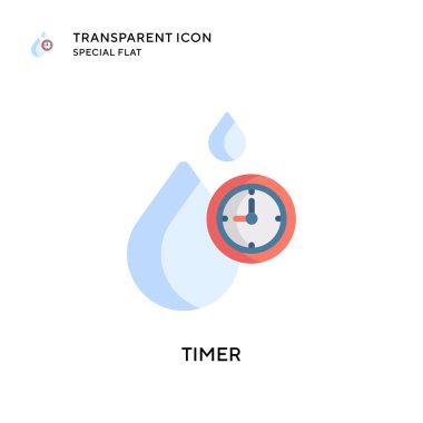 Zamanlayıcı vektör simgesi. Düz çizim. EPS 10 vektörü.