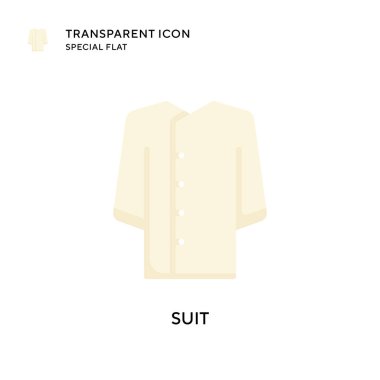 Takım elbise vektör simgesi. Düz çizim. EPS 10 vektörü.