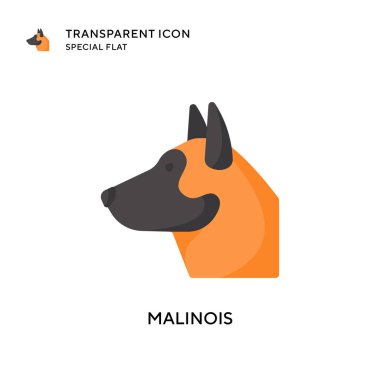 Malinois vektör simgesi. Düz çizim. EPS 10 vektörü.