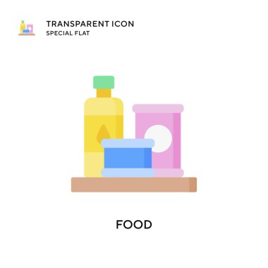 Yiyecek vektör simgesi. Düz çizim. EPS 10 vektörü.