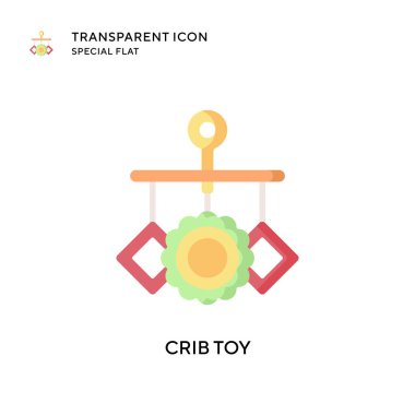 Beşik oyuncağı vektör simgesi. Düz çizim. EPS 10 vektörü.