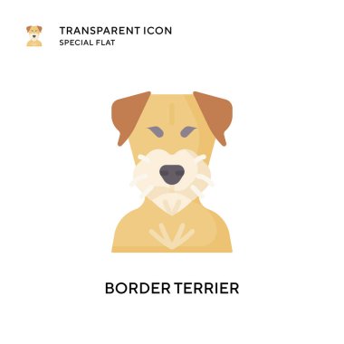 Sınır Teriyer vektör simgesi. Düz çizim. EPS 10 vektörü.