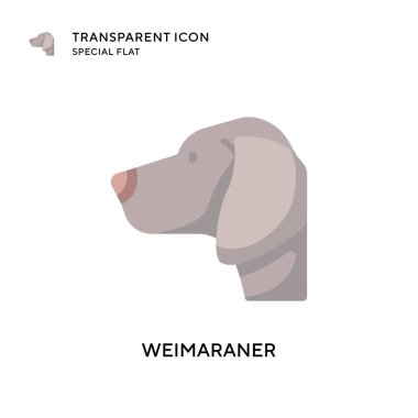 Weimaraner vektör simgesi. Düz çizim. EPS 10 vektörü.