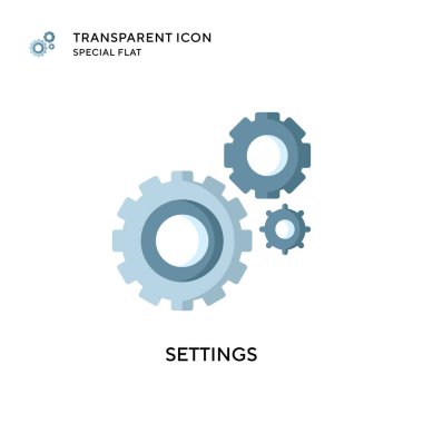Ayarlar vektör simgesi. Düz çizim. EPS 10 vektörü.