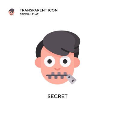 Gizli vektör simgesi. Düz çizim. EPS 10 vektörü.