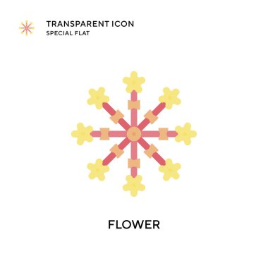 Çiçek vektör simgesi. Düz çizim. EPS 10 vektörü.