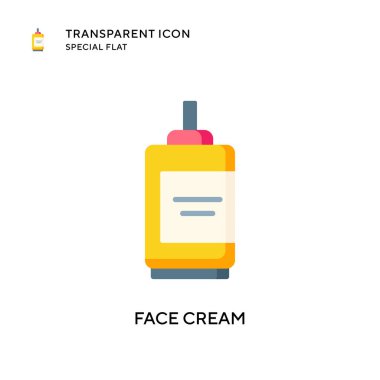 Yüz kremi ikonu. Düz çizim. EPS 10 vektörü.