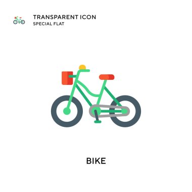 Bisiklet vektör simgesi. Düz çizim. EPS 10 vektörü.