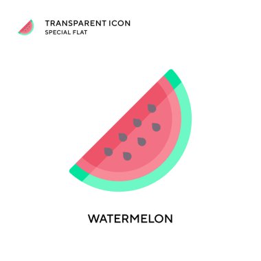 Karpuz vektör simgesi. Düz çizim. EPS 10 vektörü.