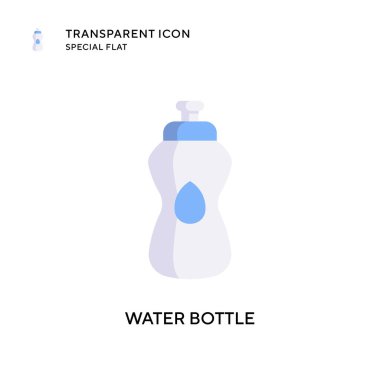 Su şişesi vektör simgesi. Düz çizim. EPS 10 vektörü.