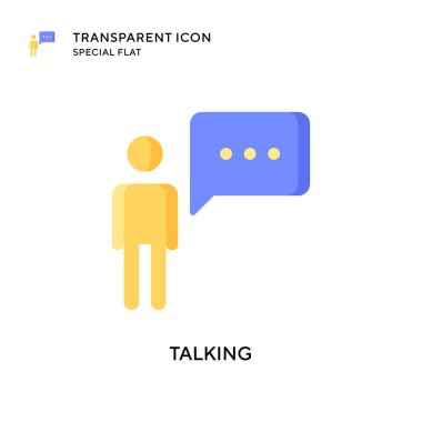 Konuşan vektör simgesi. Düz çizim. EPS 10 vektörü.