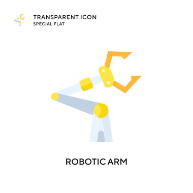 Robot kol vektör simgesi. Düz çizim. EPS 10 vektörü.