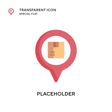 Yer tutucu vektör simgesi. Düz çizim. EPS 10 vektörü.