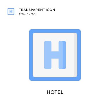 Otel vektör simgesi. Düz çizim. EPS 10 vektörü.