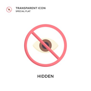 Gizli vektör simgesi. Düz çizim. EPS 10 vektörü.
