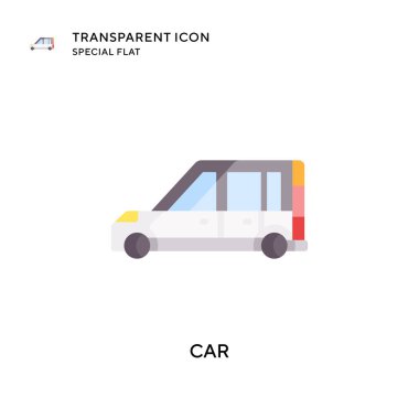 Araba vektör simgesi. Düz çizim. EPS 10 vektörü.