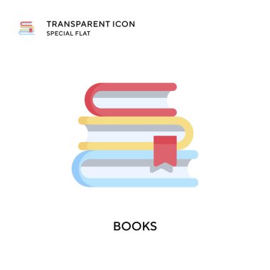 Kitap vektör simgesi. Düz çizim. EPS 10 vektörü.