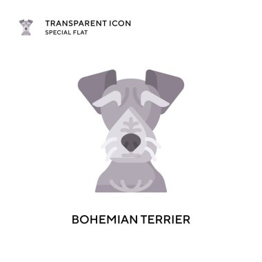 Bohem Teriyer vektör ikonu. Düz çizim. EPS 10 vektörü.