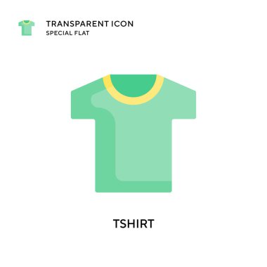 Tshirt vektör simgesi. Düz çizim. EPS 10 vektörü.