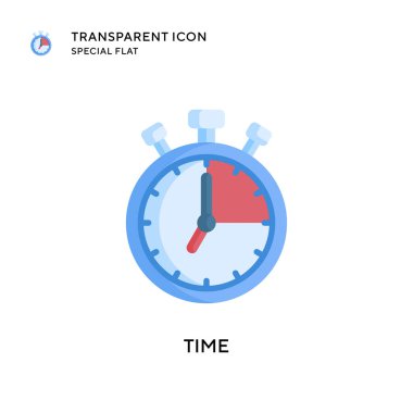 Zaman vektör simgesi. Düz çizim. EPS 10 vektörü.
