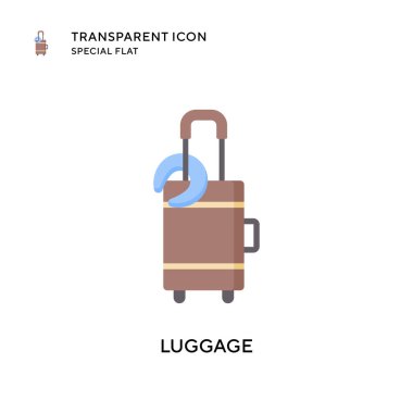 Bagaj vektör simgesi. Düz çizim. EPS 10 vektörü.