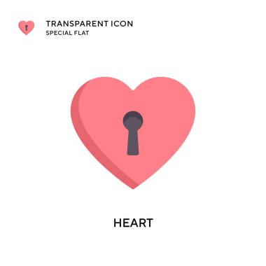 Kalp vektör simgesi. Düz çizim. EPS 10 vektörü.