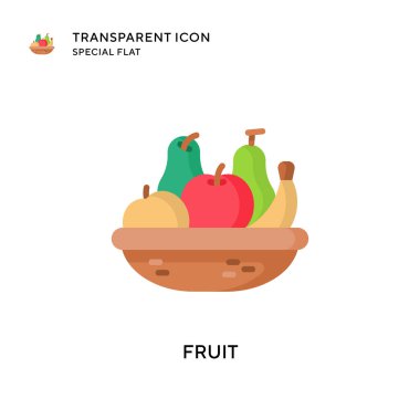 Meyve vektörü simgesi. Düz çizim. EPS 10 vektörü.